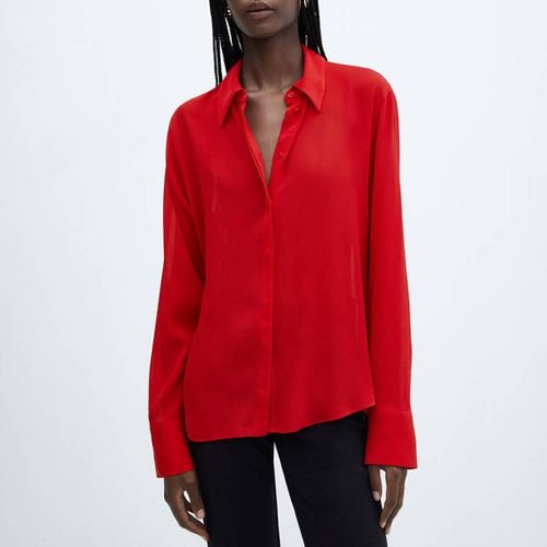 Red Bow Detail Shirt - Mango - Modalova