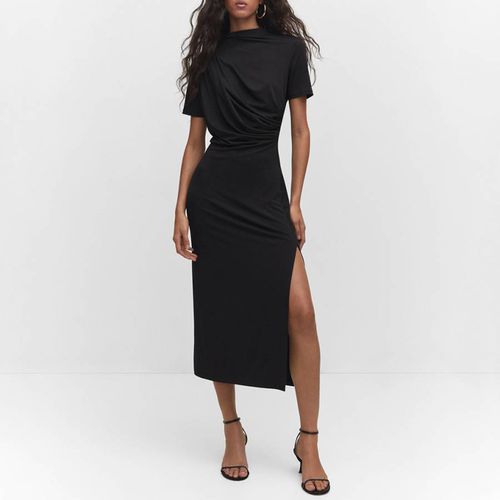 Black Knitted Dress - Mango - Modalova