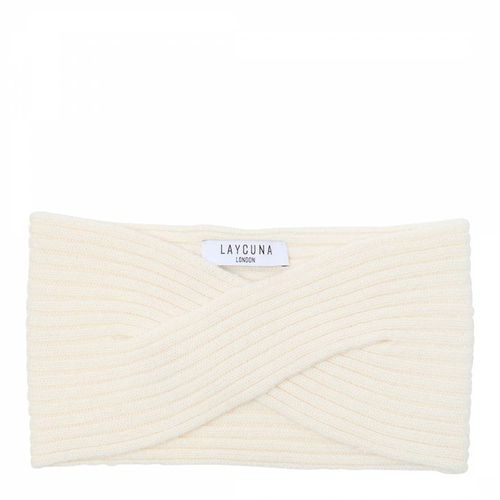 Cream Cashmere Twist Headband - Laycuna London - Modalova