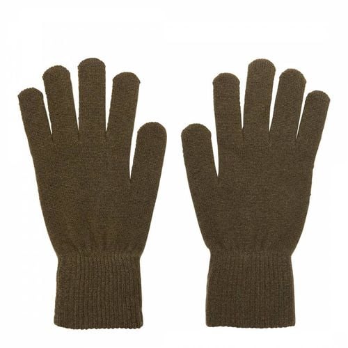 Khaki Cashmere Gloves - Laycuna London - Modalova