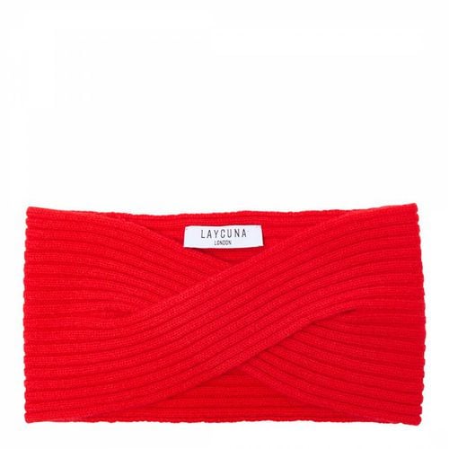 Red Cashmere Twist Headband - Laycuna London - Modalova