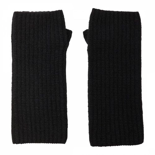 Black Cashmere Fingerless Gloves - Laycuna London - Modalova