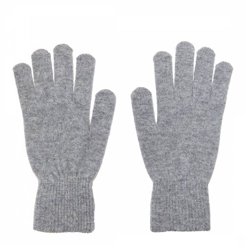 Grey Cashmere Gloves - Laycuna London - Modalova