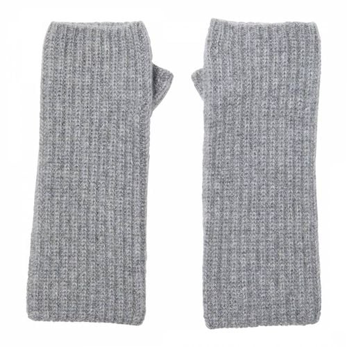 Grey Cashmere Fingerless Gloves - Laycuna London - Modalova