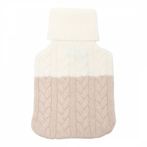 Biscuit Cashmere Hot Water Bottle Cover - Laycuna London - Modalova