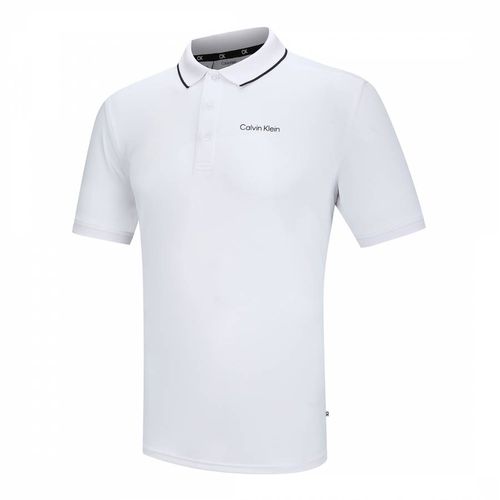 White Calvin Klein Jersey Polo - Calvin Klein Golf - Modalova