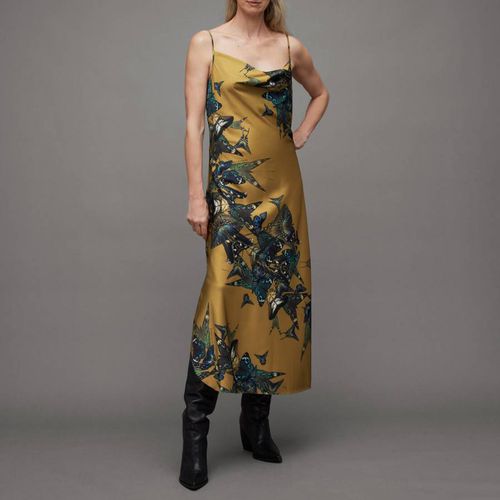 Gold Hadley Diana Dress - AllSaints - Modalova