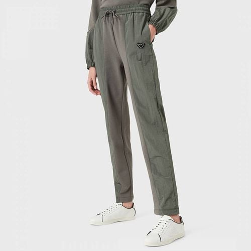 Grey Elasticated Cotton Trousers - Emporio Armani - Modalova