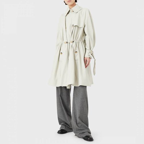 Beige Cotton Blend Trench Coat - Emporio Armani - Modalova