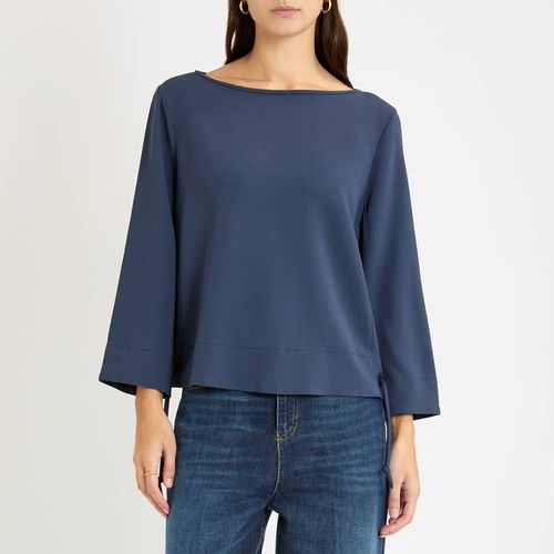 Blue Wide Sleeve Top - Emporio Armani - Modalova