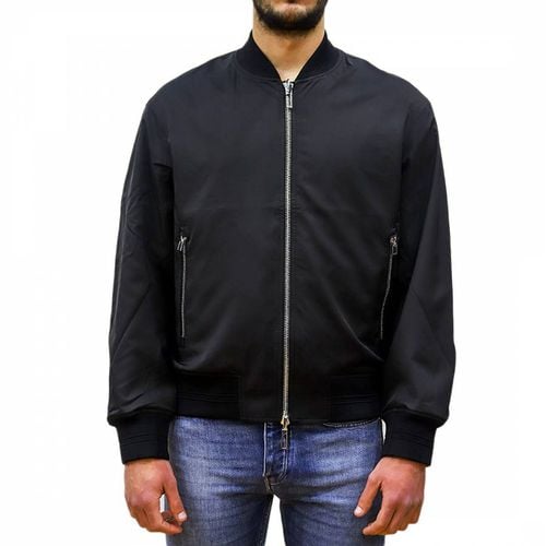 Black Zip Bomber Jacket - Emporio Armani - Modalova