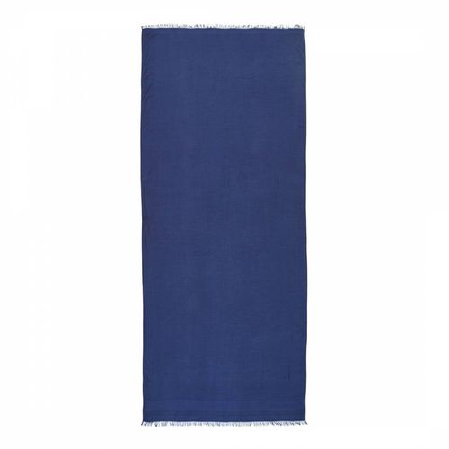 Dark Blue Raw-Cut Hem Scarf - Emporio Armani - Modalova