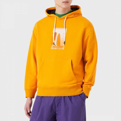 Orange Drawstring Cotton Blend Hoodie - Emporio Armani - Modalova