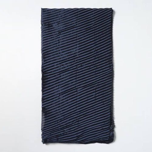 Navy Crinkle Scarf - Emporio Armani - Modalova