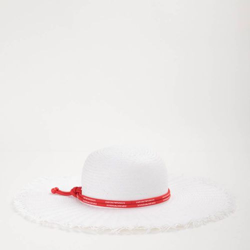 White Wide Brim Hat - Emporio Armani - Modalova