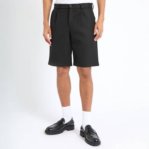 Black Wool Blend Shorts - Emporio Armani - Modalova