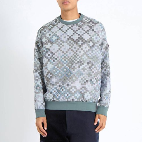 Blue Jacquard Jumper - Emporio Armani - Modalova