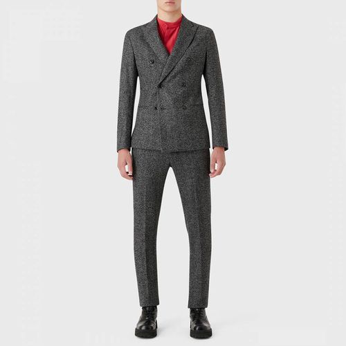 Double Breasted Wool Blend Suit - Emporio Armani - Modalova