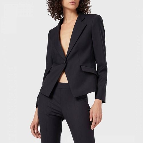 Black Wool Blend Blazer - Emporio Armani - Modalova