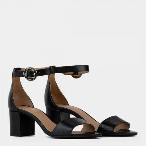 Black Block Leather Heels - Emporio Armani - Modalova