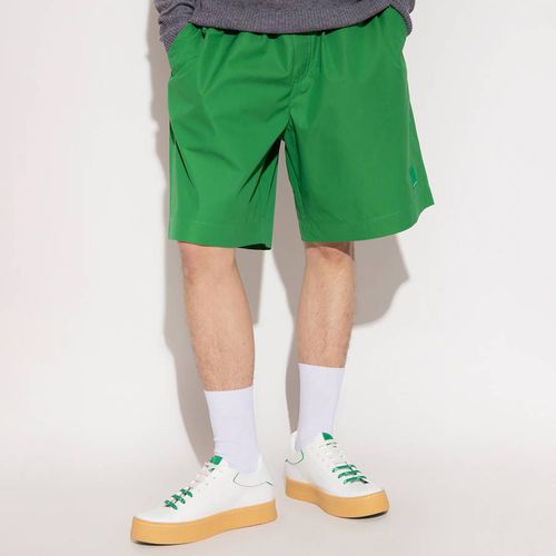 Green Drawstring Cotton Shorts - Emporio Armani - Modalova