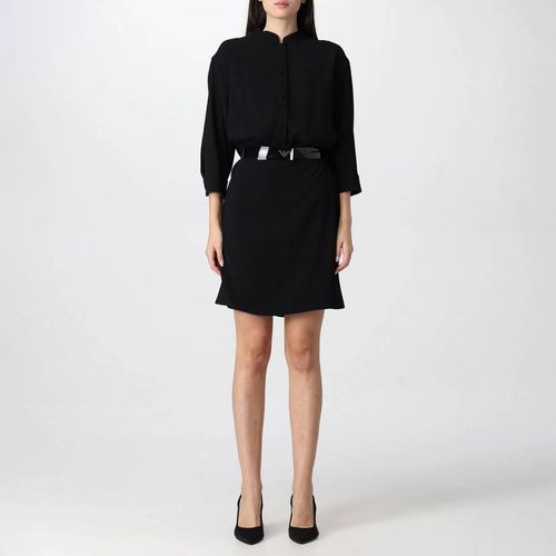 Black Button Down Flared Mini Dress - Emporio Armani - Modalova