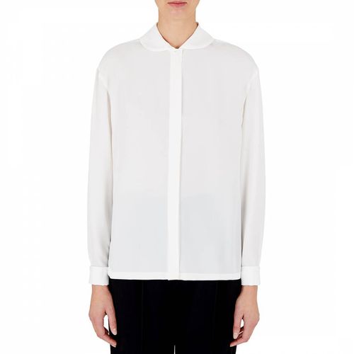 White Button Silk Blouse - Emporio Armani - Modalova