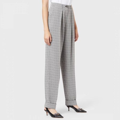 Black/White High Waisted Trousers - Emporio Armani - Modalova