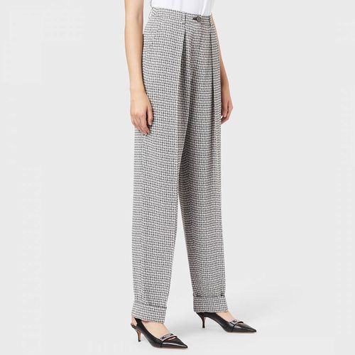 Black/White High Waisted Trousers - Emporio Armani - Modalova