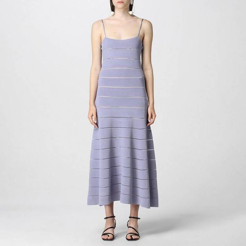 Lilac Stripe Midi Dress - Emporio Armani - Modalova