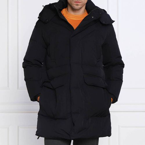 Navy Hooded Padded Coats - Emporio Armani - Modalova