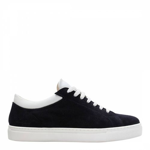 Black Lace Up Leather Trainers - Emporio Armani - Modalova