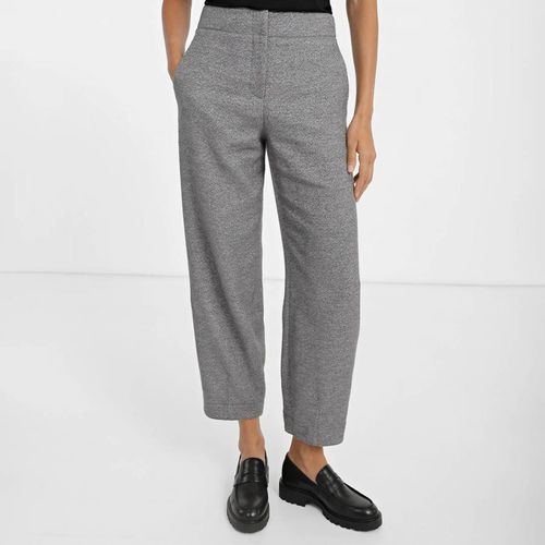 Grey Tapered Wool Blend Trousers - Emporio Armani - Modalova