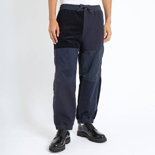 Navy Cotton Jogger Pants - Emporio Armani - Modalova