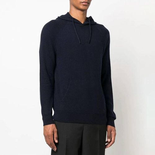 Navy Cashmere Hoodie - Emporio Armani - Modalova