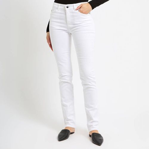 White High Waisted Stretch Jeans - Emporio Armani - Modalova