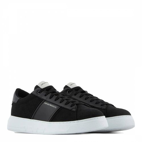 Black Cotton Blend Trainers - Emporio Armani - Modalova