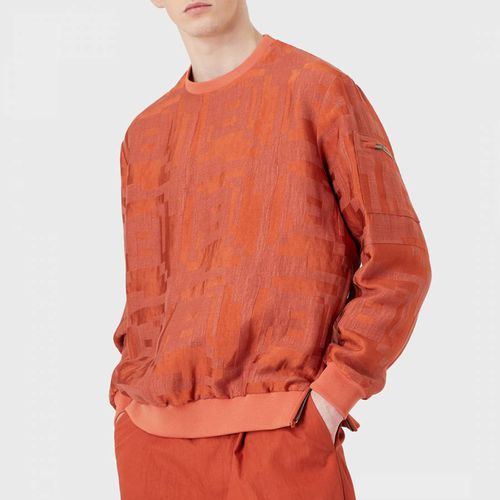 Orange Crew Neck Sweatshirt - Emporio Armani - Modalova