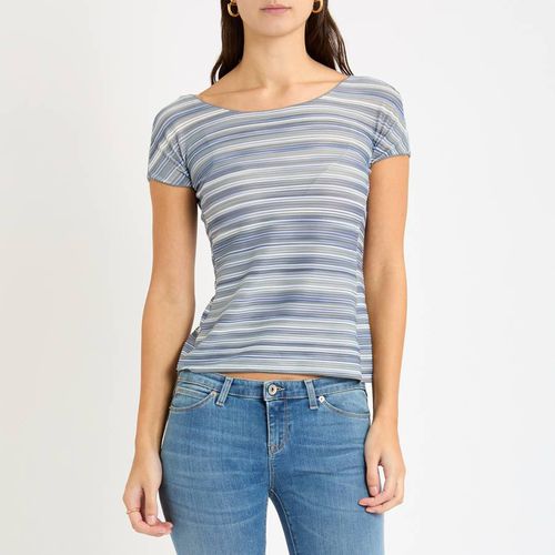 Blue Stripe T-Shirt - Emporio Armani - Modalova