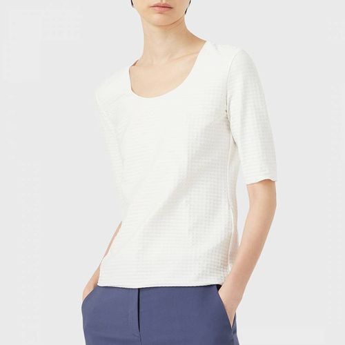 White Round Neck Top - Emporio Armani - Modalova