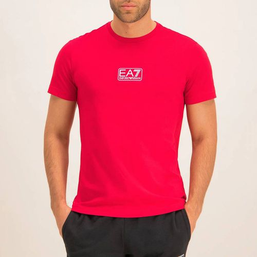 Red Cotton T-Shirt - EA7 Emporio Armani - Modalova