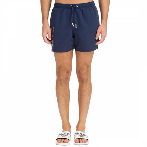 Navy Drawstring Swimming Shorts - EA7 Emporio Armani - Modalova