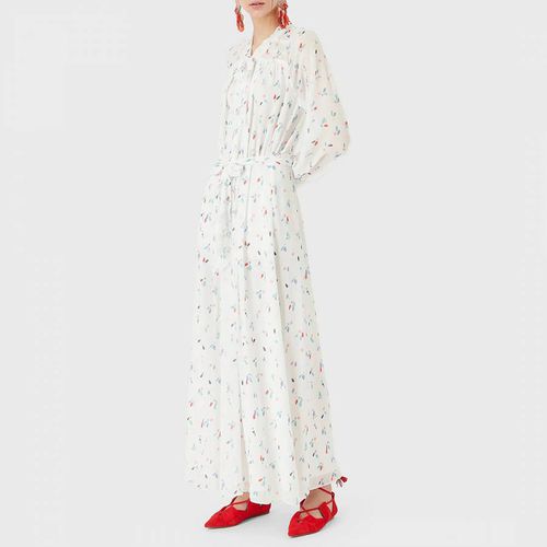 White Contrast Print Maxi Dress - Emporio Armani - Modalova