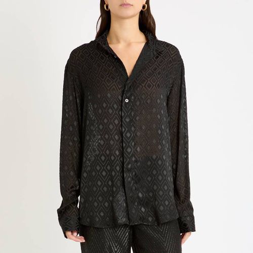 Black Collared Silk Shirt - Emporio Armani - Modalova