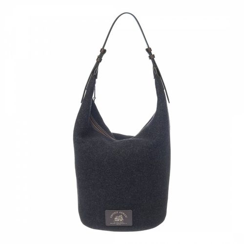 Charcoal Grey Cashmere Blend Bucket Bag - Emporio Armani - Modalova