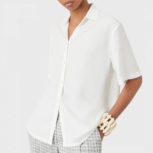 Keyhole Button Silk Blend Blouse - Emporio Armani - Modalova