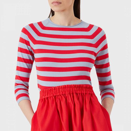 Red Stripe 3/4 Sleeves Top - Emporio Armani - Modalova