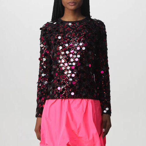 Black Sequin Jumper - Emporio Armani - Modalova