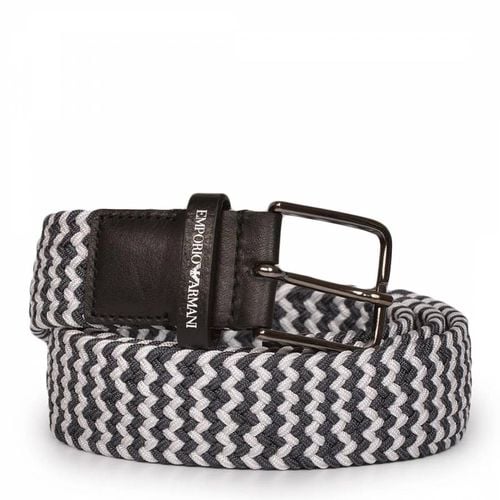 Black Textured Belt - Emporio Armani - Modalova