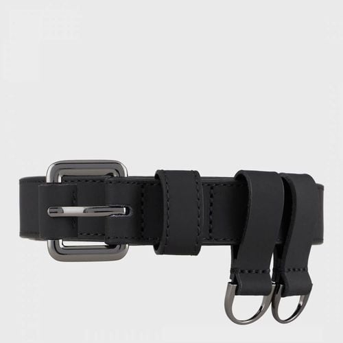 Black Leather Belt - Emporio Armani - Modalova